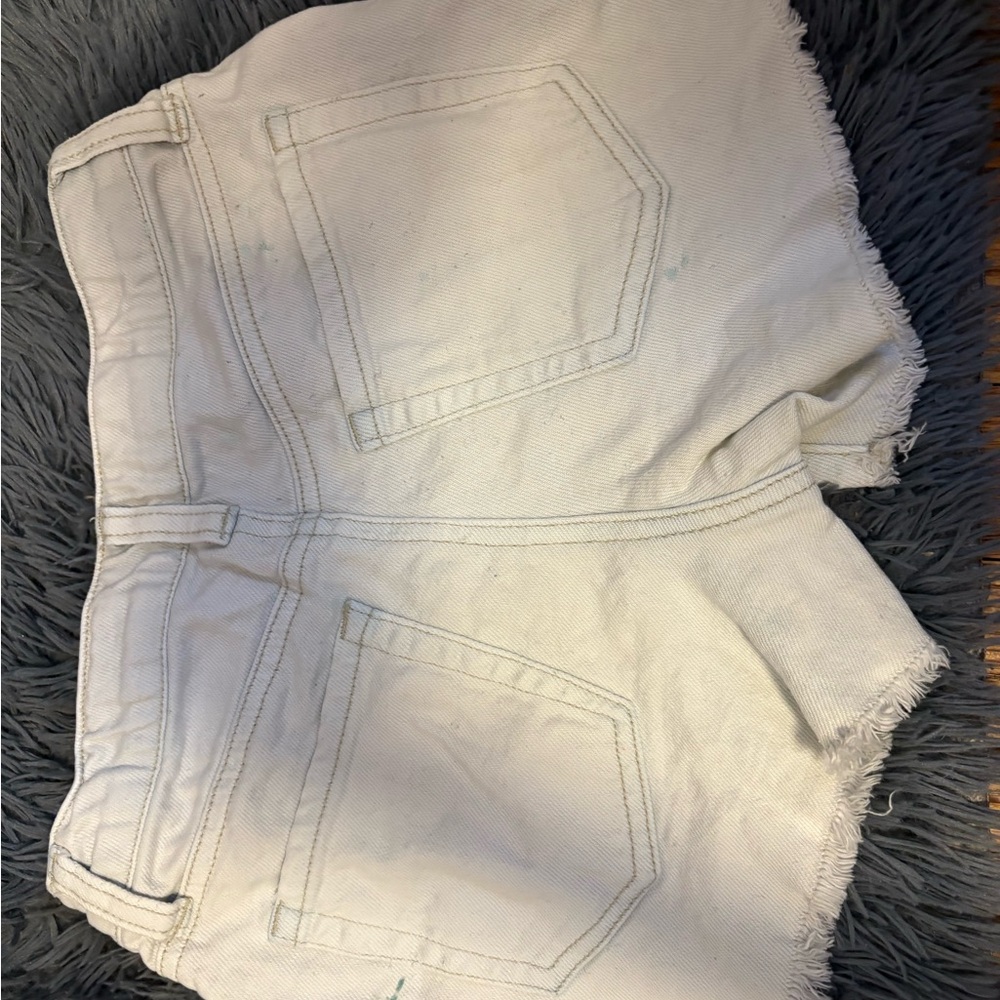 White Denim Shorts